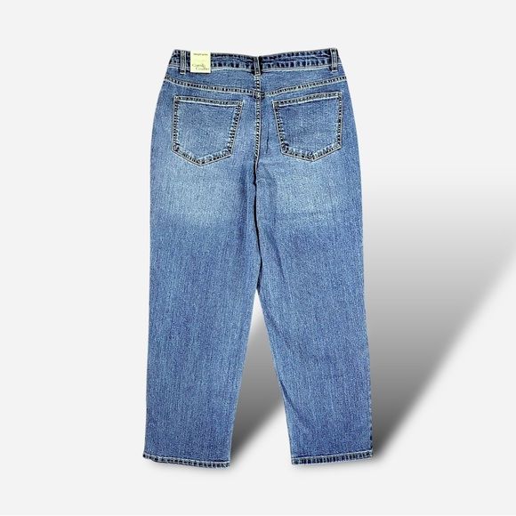 Camila Coelho Women’s Blue Embroidered Straight Ankle Jeans Sz 8 - Picture 7 of 14